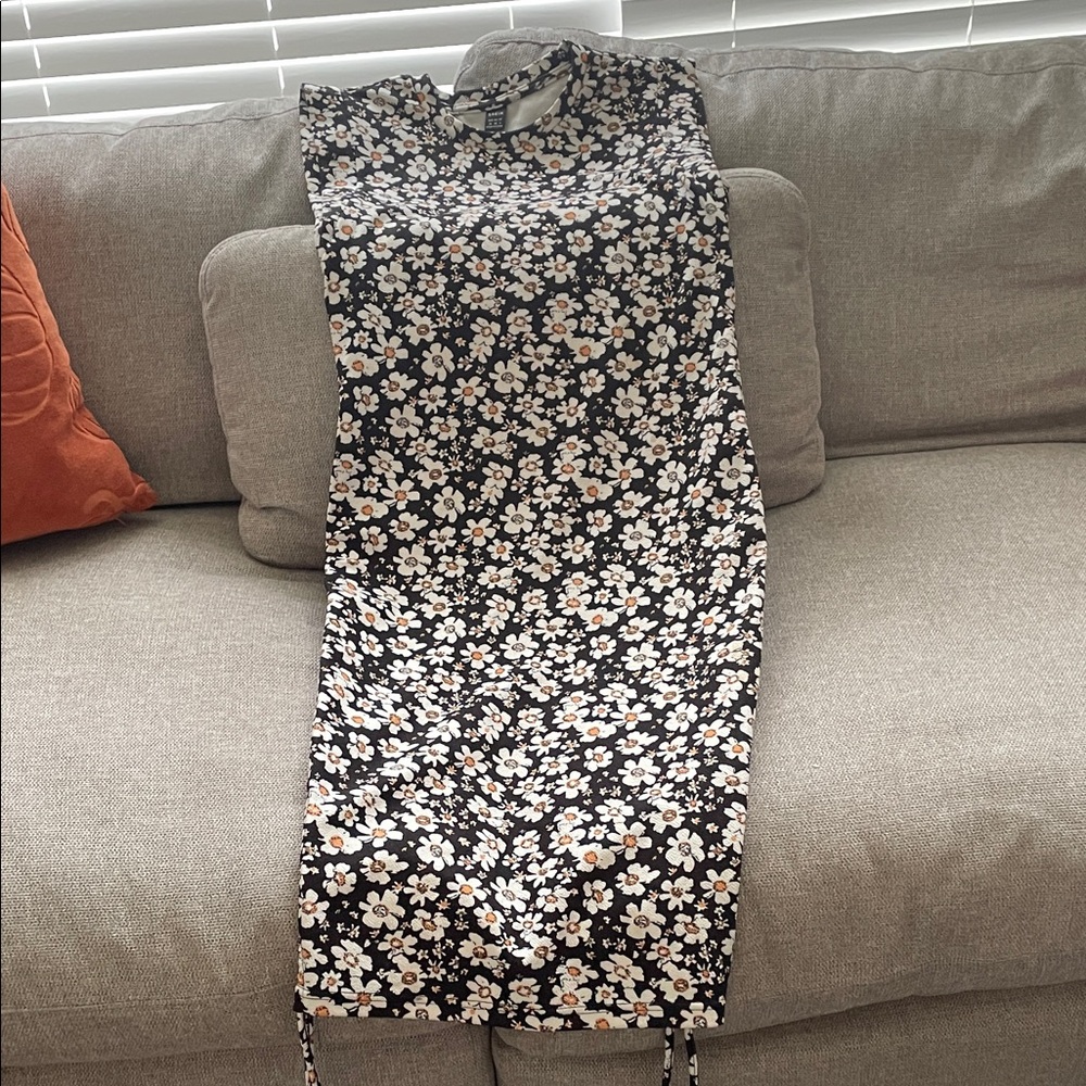 SHEIN Black Floral Dress